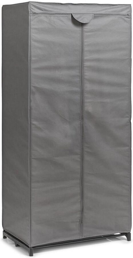 Mobiele opvouwbare kledingkast met grijze hoes 160 cm Zeller Kleding opbergers opbergen Kledingkasten Camping zolder kasten Stoffen kasten opvouwbaar - Foto 2