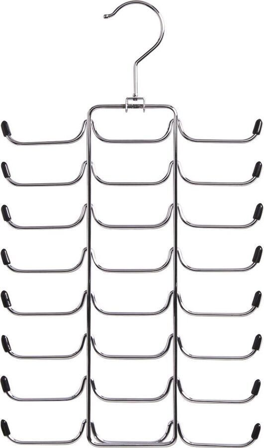 Zeller Present Stropdashouder Metaal 24 sporen ideaal voor stropdassen en riemen (1 stuk)