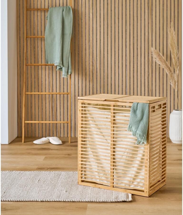 Zeller Present Wasmand hoogwaardig van bamboe - Foto 3