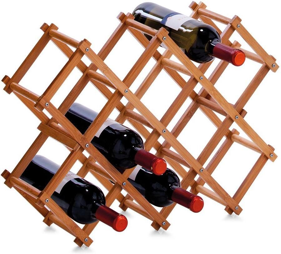 Zeller Present Wijnrek Bamboo van hoogwaardige bamboe - Foto 2