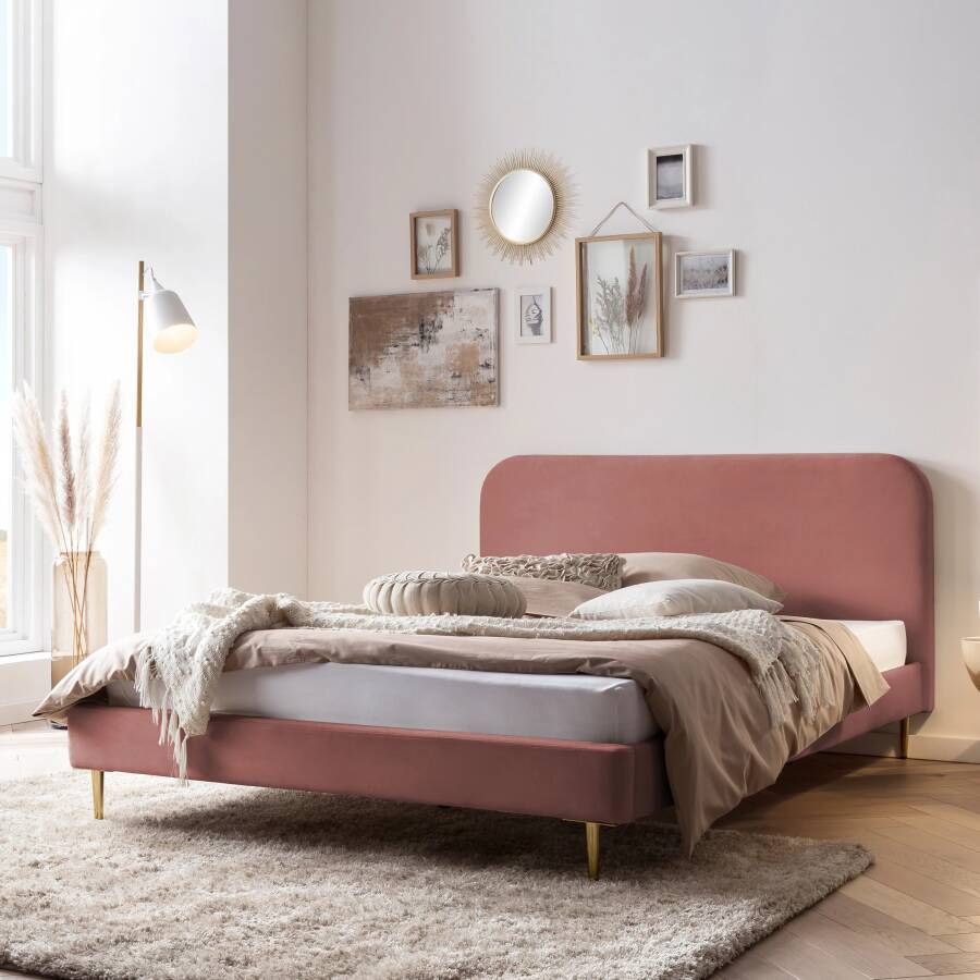 Artistiq Living Artistiq Bed Federico Velvet 180 x 200cm roze