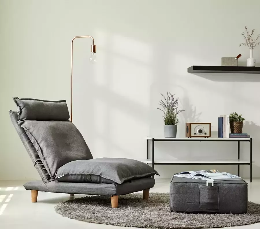 SalesFever Loungeset met ligfunctie relaxfauteuil loungestoel (set 2-delig)