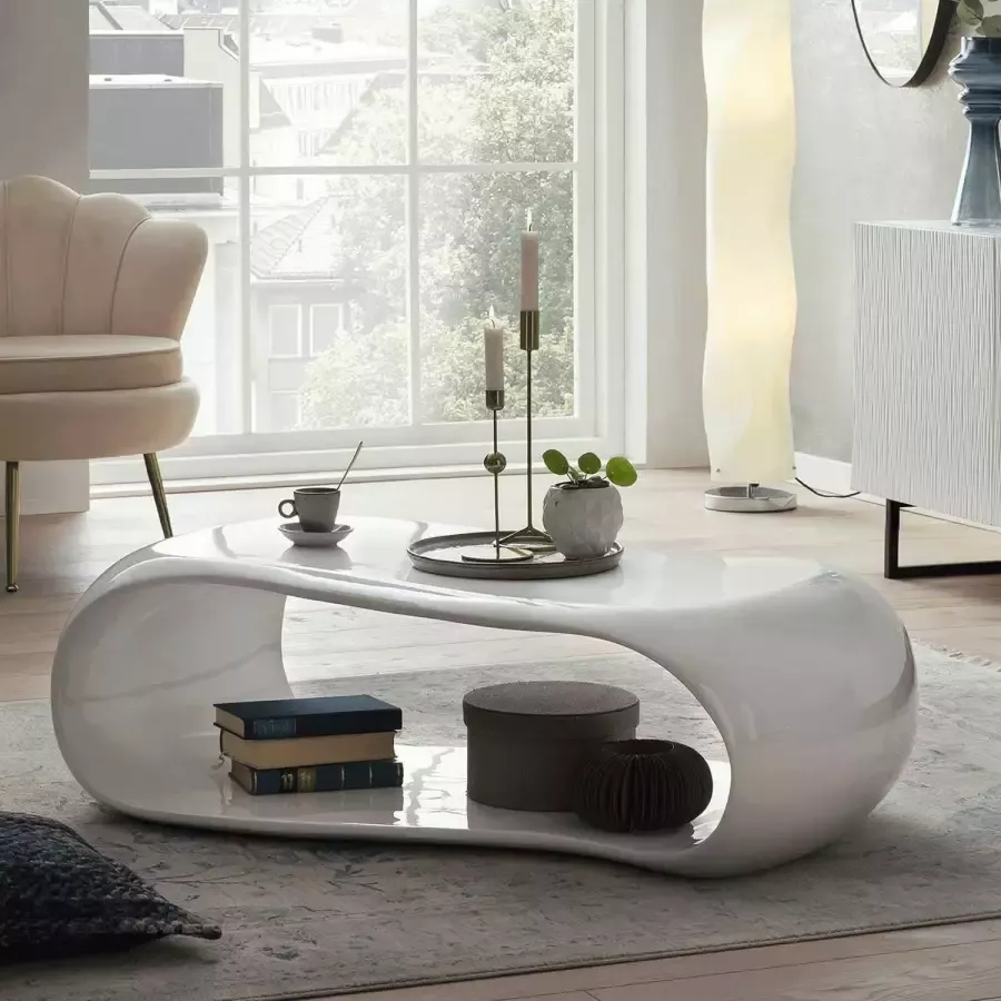 SalesFever Salontafel van fiberglas design salontafel in een moderne look