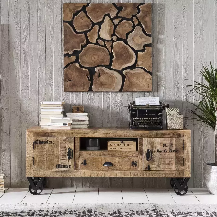 SIT Tv-meubel Rustiek in factory-design breedte 140 cm shabby chic vintage