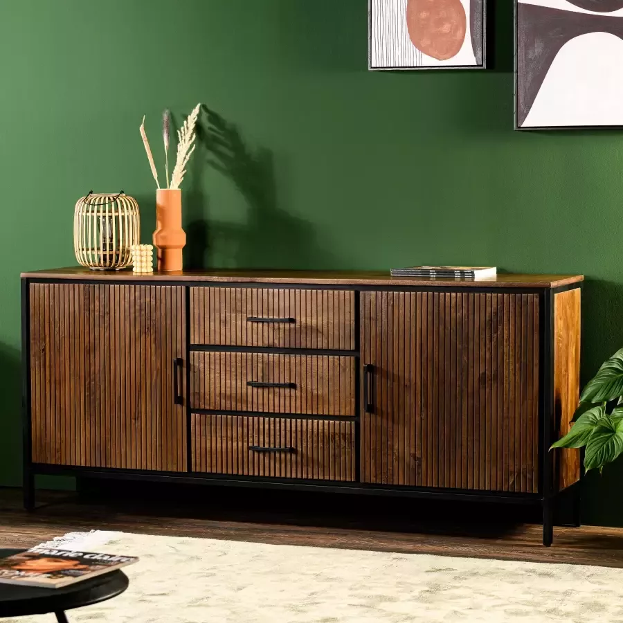 BASE Dressoir Georgie Acaciahout 180 cm Bruin