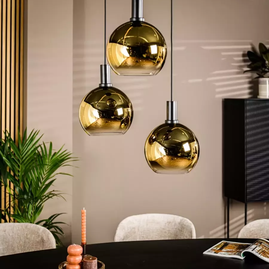 BASE Hanglamp Mirel 3-lamps Goud