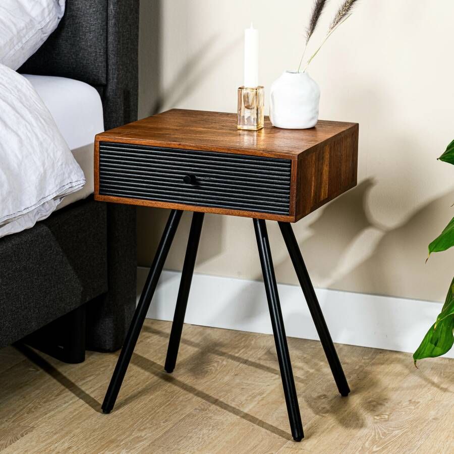 BASE Nachtkastje Christa Acaciahout 40 x 35cm