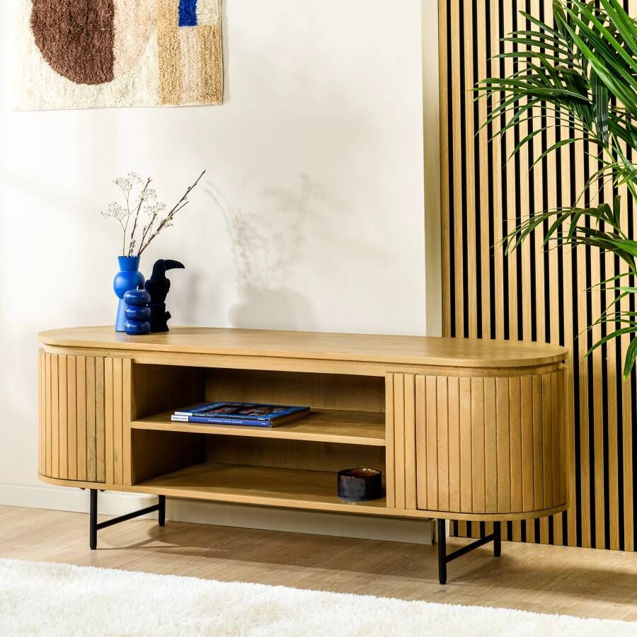 BASE TV-meubel Aké Acaciahout 155cm Naturel