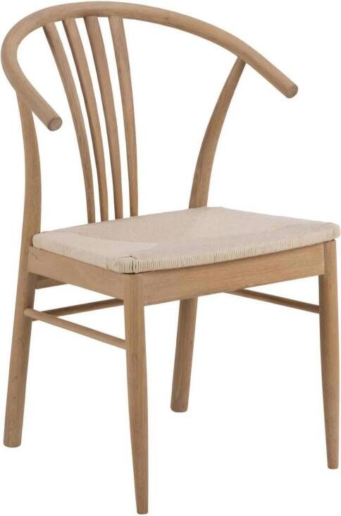 Giga Living Eetkamerstoel Irenka Met Armleuning Paper Plaits Off White Set van 2 - Foto 4