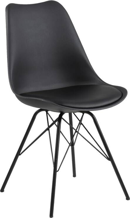 Meubelen-Online Eetkamerstoel Plaisir set 2 stoelen zwart kuipstoel - Foto 4