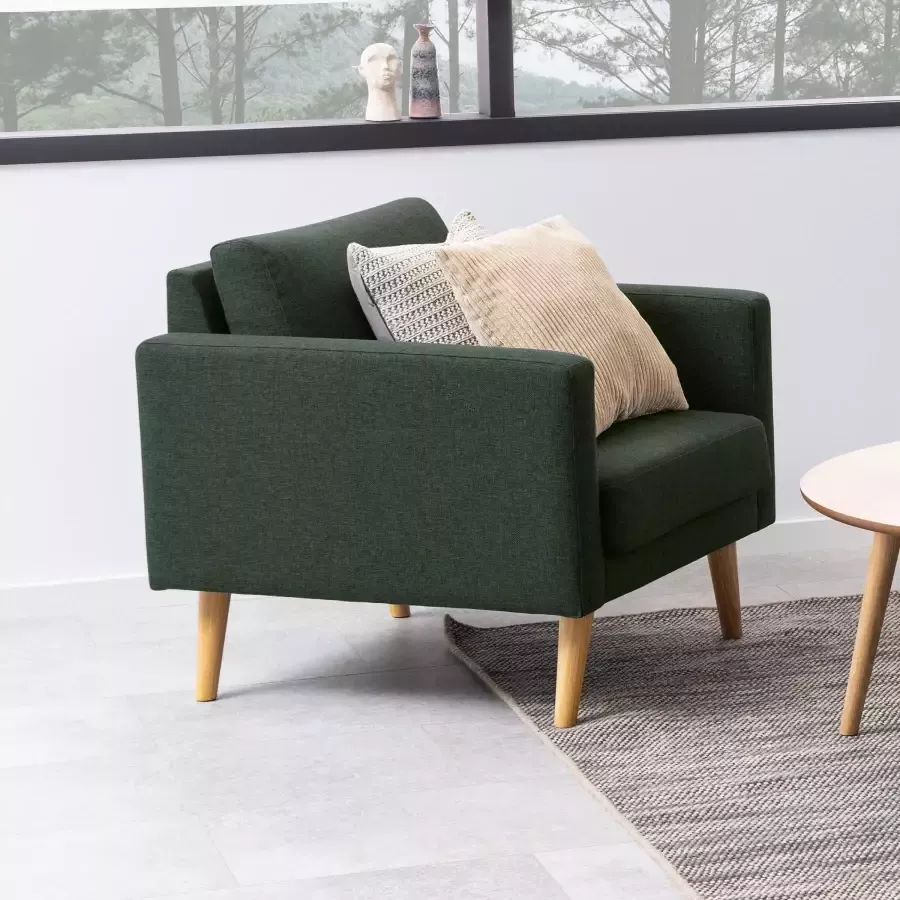 Hioshop Stelan fauteuil groen. - Foto 2