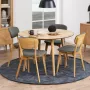Hioshop Nagie eetkamertafel Ø120cm visgraat eiken decor. - Thumbnail 2