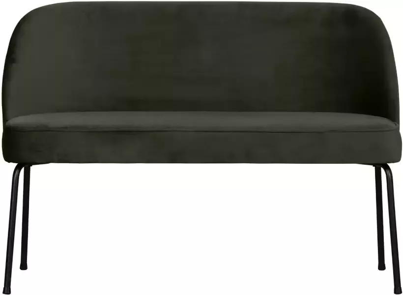 BePureHome WOOOD Vogue Eetbank Velvet Dark Green 83x120x59