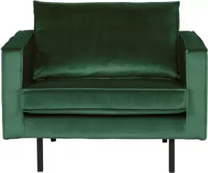 BePureHome Rodeo Fauteuil Velvet Green Forest 85x105x86