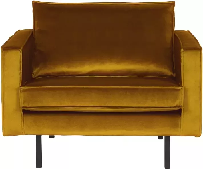 BePureHome Rodeo Fauteuil Velvet Oker 85x105x86