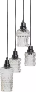 BePureHome Multiple Hanglamp Metaal Glas Zwart 170x26x26