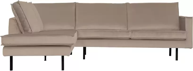 BePureHome Rodeo Hoekbank Links Velvet Khaki