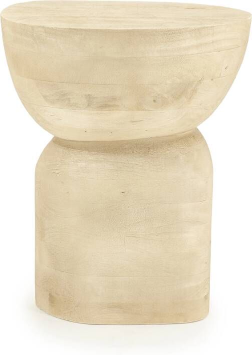 By-Boo Bijzettafel Cobble Mangohout 37 x 30cm Naturel - Foto 2