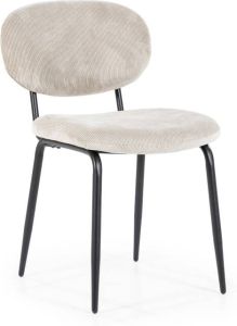 By-Boo Eetkamerstoel Cosmo Rib Beige
