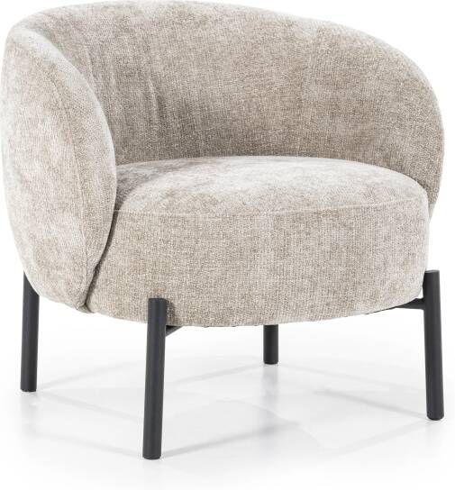 By-Boo Fauteuil Oasis Chenille Taupe - Foto 2