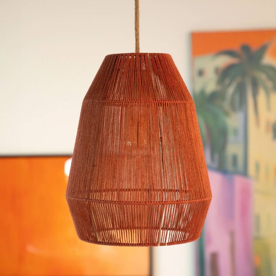 By-Boo Hanglamp Cirque Jute Rood - Foto 1