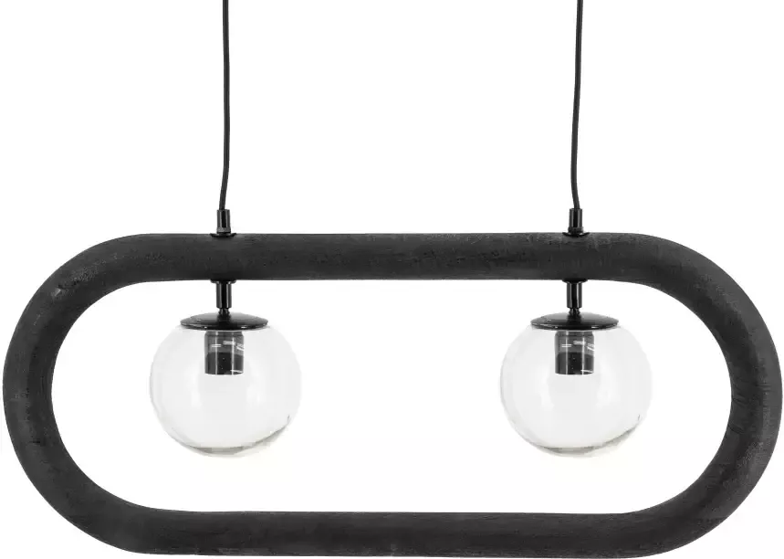 By-Boo Hanglamp Eris 2-lamps Zwart