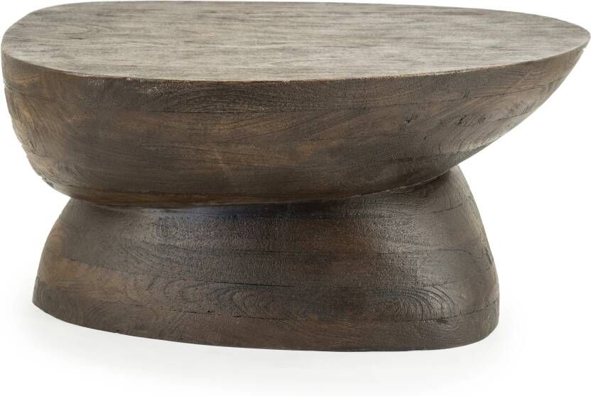 By-Boo Salontafel Cobble Mangohout 75 x 59cm Bruin