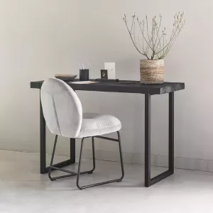 DTP Home Writing desk Beam BLACK 76x120x50 cm 5 cm recycled teakwood top