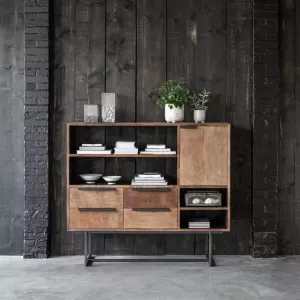 DTP Home Dressoir Odeon Teakhout 136 x 120cm Bruin