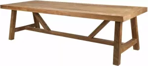 DTP Home Dining table Monastery rectangular 78x250x100 cm 8 cm top with envelope recycled teakwood