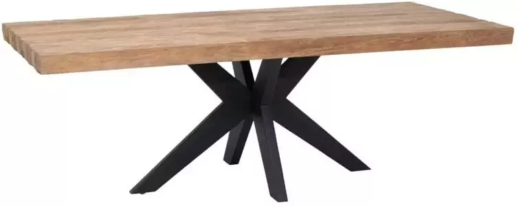 DTP Home Eettafel Newton Teakhout Bruin Zwart