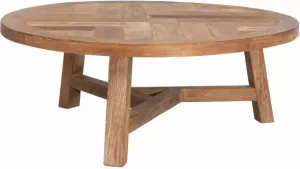 DTP Home Coffee table Monastery round 35xØ90 cm 3 5 cm top recycled teakwood