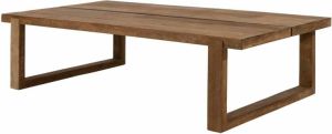 DTP Home Coffee table Icon rectangular 35x130x70 cm 4 cm top with split recycled teakwood