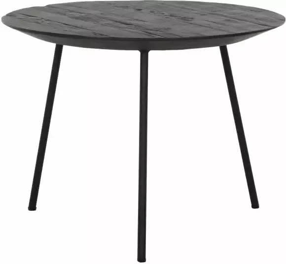 DTP Home Coffee table Jupiter medium BLACK 37xØ50 cm recycled teakwood