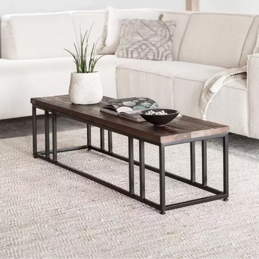 DTP Home Coffee table Timber rectangular 35x140x40 cm mixed wood - Foto 1