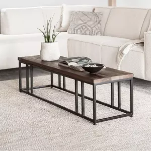 DTP Home Coffee table Timber rectangular 35x140x40 cm mixed wood