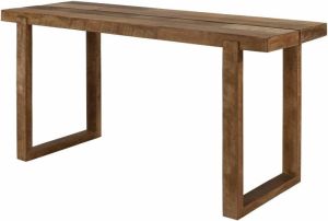 DTP Home Console Writing desk Icon 76x150x50 cm 6 cm top with split recycled teakwood