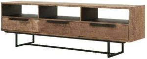 DTP Home TV stand Odeon No.1 3 drawers 3 open racks 58x185x40 cm recycled teakwood