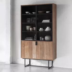 DTP Home Showcase Odeon No.2 high 2x2 doors 220x120x40 cm recycled teakwood