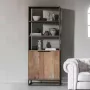 DTP Home Bookcase Cosmo 2 doors 3 open racks 200x80x40 cm recycled teakwood - Thumbnail 4