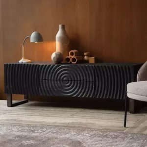 Dutchbone TV-meubel Coals Acaciahout 160cm Zwart