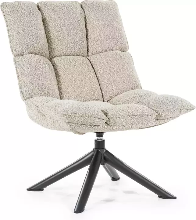 Meubelplaats Fauteuil Dani draaibaar Bouclé Taupe Eleonora - Foto 1