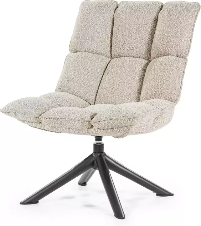 Meubelplaats Fauteuil Dani draaibaar Bouclé Taupe Eleonora - Foto 2