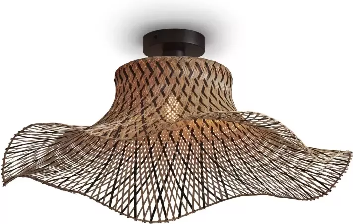 GOOD&MOJO Plafondlamp Ibiza Bamboe 65cm Naturel Zwart - Foto 1