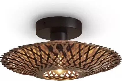 GOOD&MOJO Plafondlamp Kalimantan Bamboe 30cm Naturel Zwart