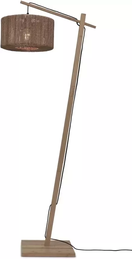GOOD&MOJO Vloerlamp Iguazu Bamboe en jute 150cm Naturel