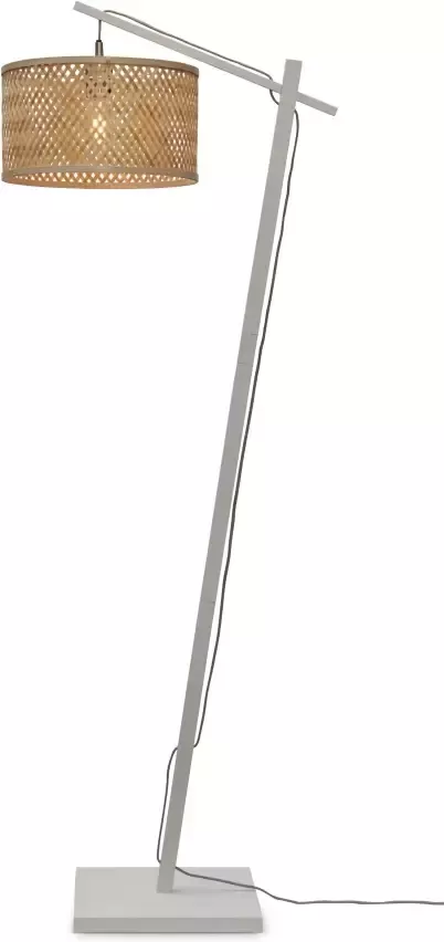 GOOD&MOJO Vloerlamp Java Bamboe Wit|Naturel 58x32x150cm