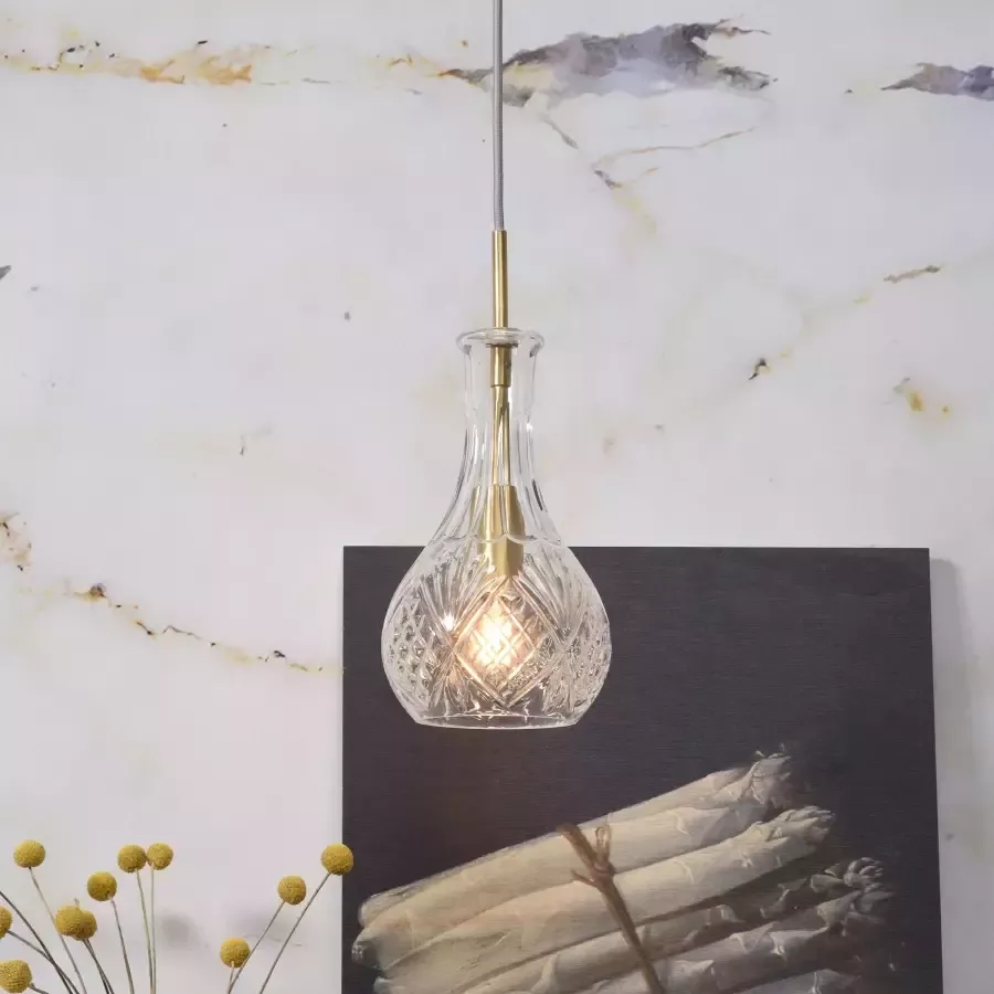 It&apos;s about RoMi its about RoMi Hanglamp Brussels Druppel Glas Goud - Foto 1