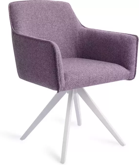 Jesper Home Eetkamerstoel Hofu Turn White Draaibaar Violet Daisy