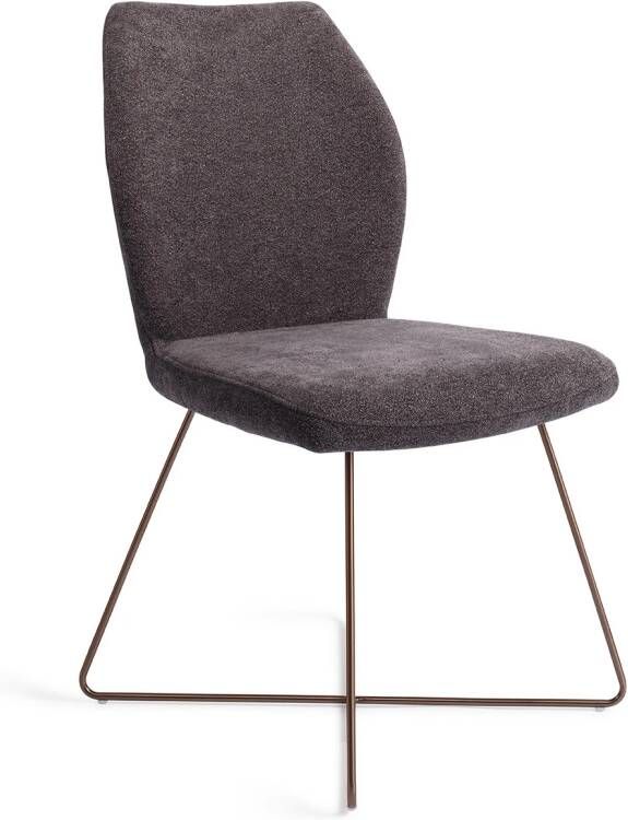 Jesper Home Eetkamerstoel Ikata Cross Rose Almost Black